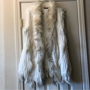 Cream fur vest